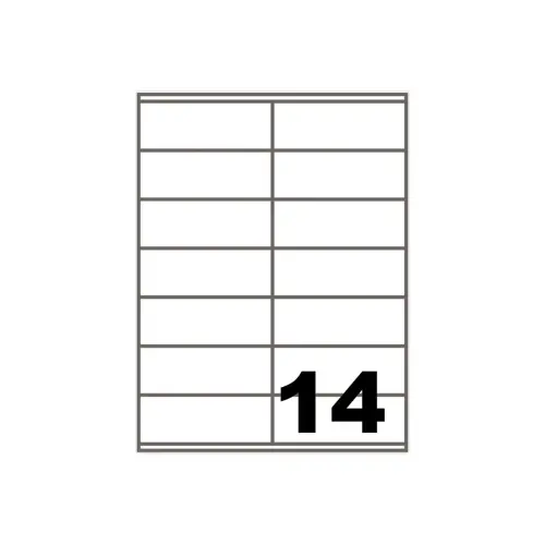 100 Planches de 14 étiquettes à coins ronds - 105 x 39 mm - FIDUCIAL OFFICE SOLUTIONS