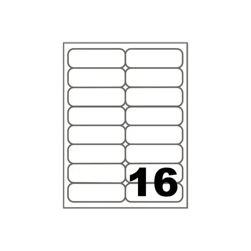 100 Planches d'&eacute;tiquettes &agrave; coins ronds - 99,1 x 33,9 mm - Fiducial 