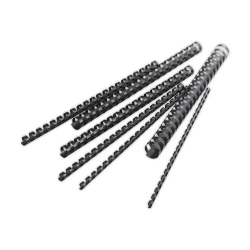 100 Reliures rondes en plastique 21 anneaux - &Oslash; 16 mm - Noir - Access 