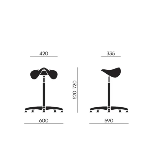 Tabouret selle - Taille moyenne 