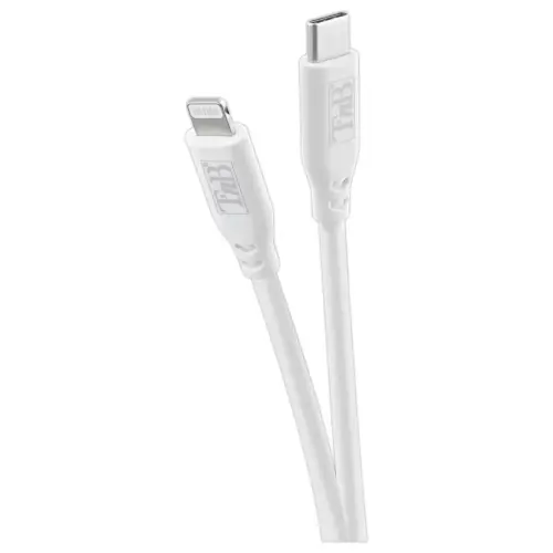 Câble USB-C / Lightning - Silicone - Blanc - T'NB