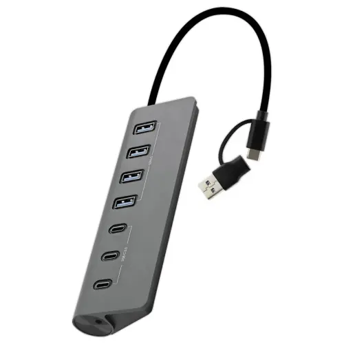 Hub 7 en 1 - USB-A et USB -C 3.0 - T'NB