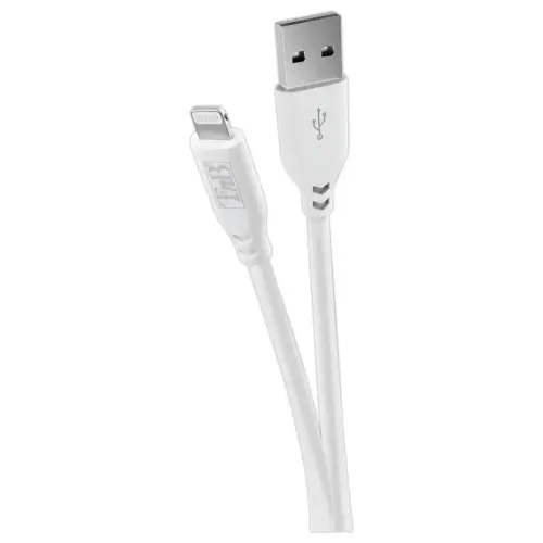 Câble USB-A / Lightning silicone - Blanc