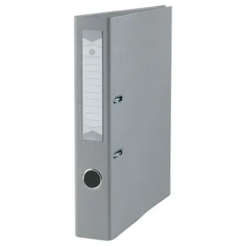 Classeur &agrave; levier - Dos 5 cm - Gris - FIDUCIAL 