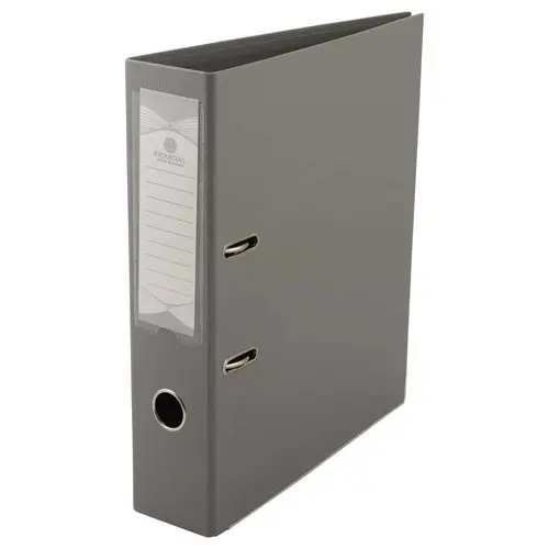 Classeur &agrave; levier - Dos 7,5 cm - Gris - FIDUCIAL 