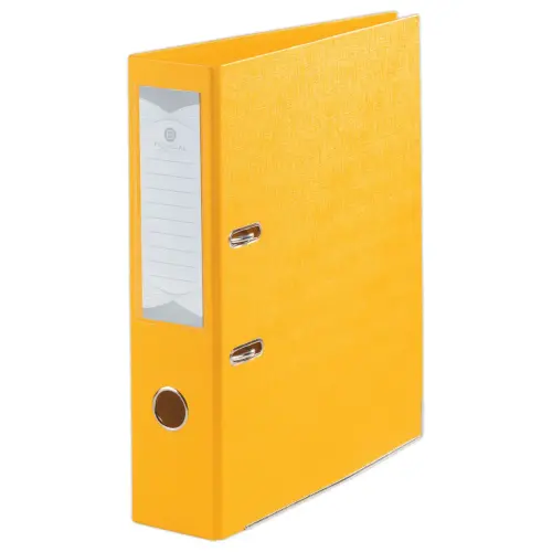 Classeur &agrave;&nbsp;levier - Dos 7,5 cm - Jaune - Fiducial 
