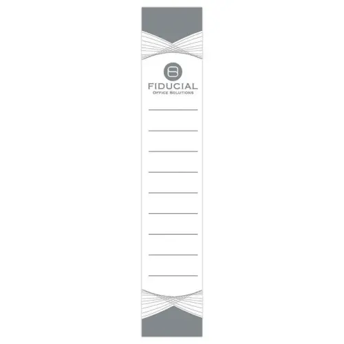 10 &Eacute;tiquettes blanches pour classeurs dos &eacute;troit - FIDUCIAL 
