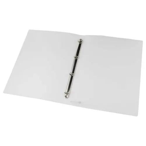 Classeur translucide coloré 4 anneaux, dos 2 cm - Incolore - FIDUCIAL