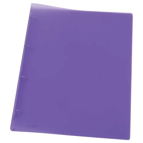 Classeur translucide color&eacute; 4 anneaux, dos 2 cm - Violet - FIDUCIAL 