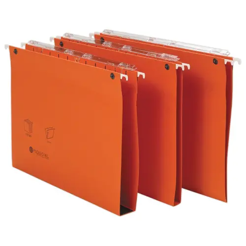 25 Dossiers suspendus pour tiroirs - Fond 3 cm - Orange 