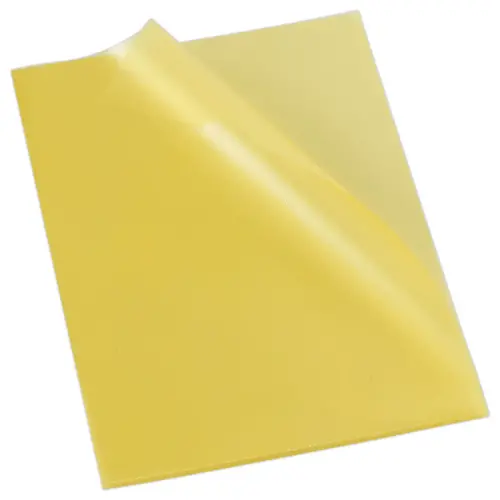 100 Pochettes coins en polypropylène 11/100e Jaune - Fiducial