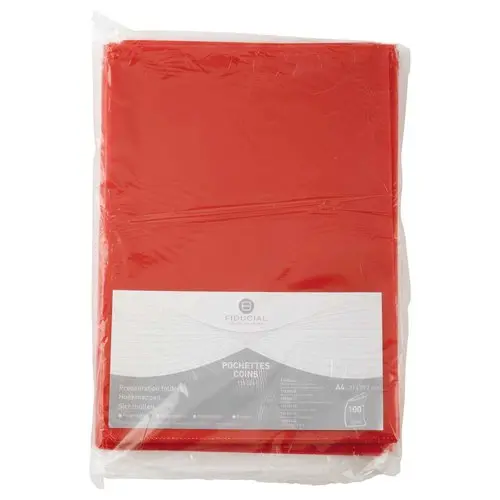 100 Pochettes coins 11/100e Rouge - Fiducial 