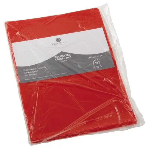 10 Pochettes coins - Rouge