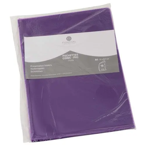 10 Pochettes coins - Violet