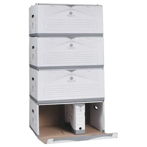 10 Containers pour bo&icirc;te &agrave; archives - Ouverture frontale 