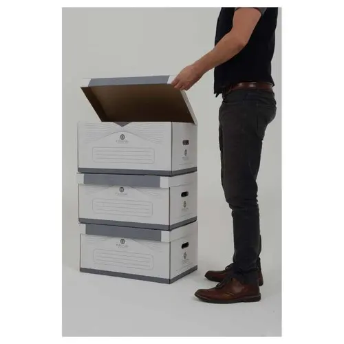 10 Containers pour boîtes archives - Ouverture sur le dessus - FIDUCIAL