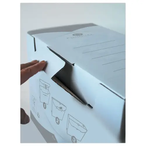 50 Boîtes à archives en carton - Dos 8 cm - FIDUCIAL