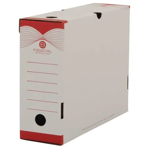 10 Boîtes à archives - Dos 10 cm - Rouge - FIDUCIAL