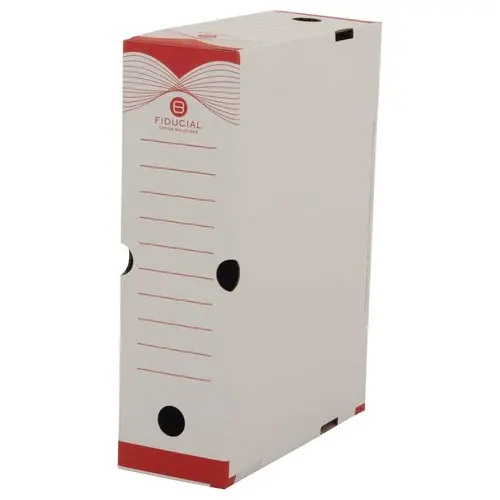 10 Boîtes à archives - Dos 10 cm - Rouge - FIDUCIAL