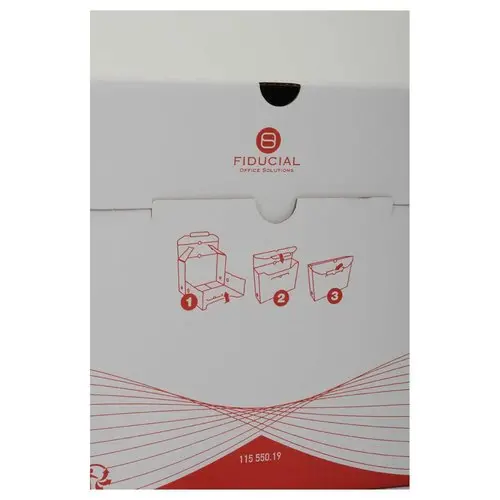 10 Boîtes à archives - Dos 10 cm - Rouge - FIDUCIAL