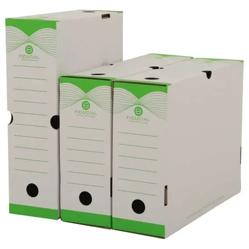 10 Boites à archives - Dos 10 cm - Vert - FIDUCIAL