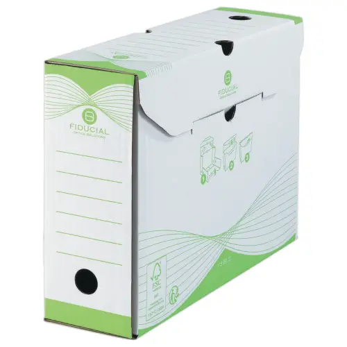 10 Boites à archives - Dos 10 cm - Vert - FIDUCIAL
