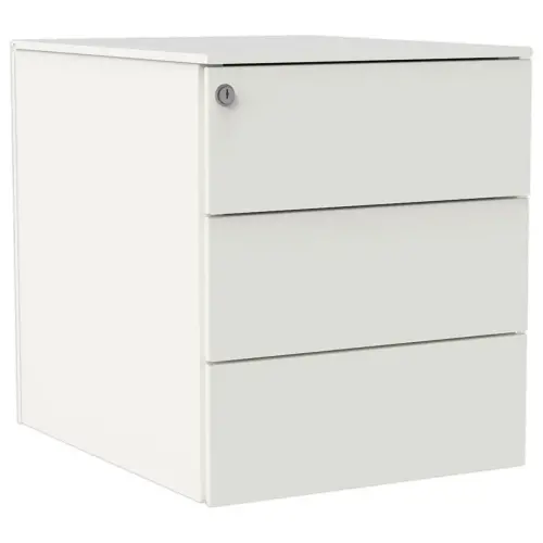 Caisson mobile métal 3 tiroirs blanc