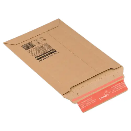 20 Pochettes d'expédition carton ondule brun 185×270x50 mm