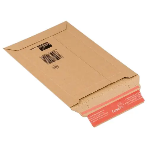 20 Pochettes d'expédition carton ondule brun 185×270x50 mm
