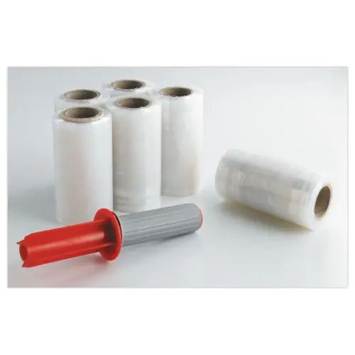 6 Rouleaux de film étirable transparent avec dévidoir - 100 x 12,5 cm