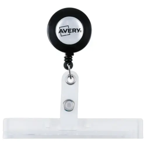 10 Porte-badges securit&eacute; 2 cartes -  9x5,4 cm avec enrouleur 