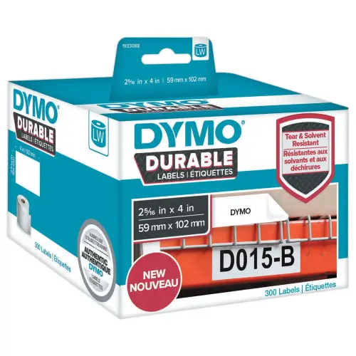 Rouleau de 300 étiquettes DYMO Durable LW expédition - 59 x 102 mm