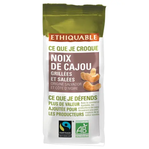 Noix de cajou grillées salées Bio 125g