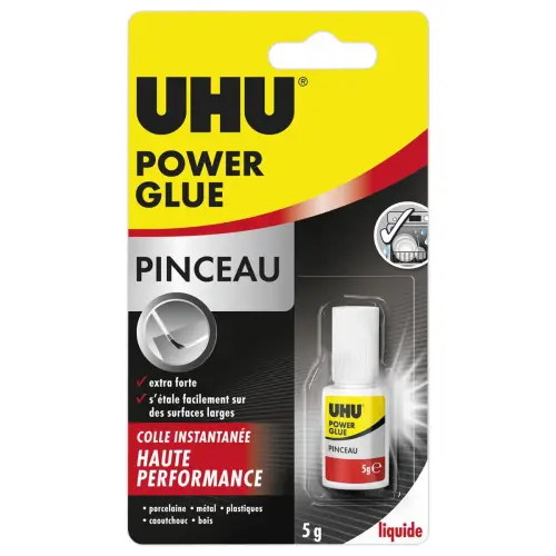 Colle Power Glue avec Pinceau - Rapide et Précise - UHU