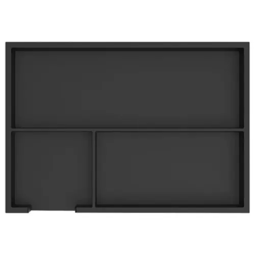 Set de 2 corbeilles &agrave; courrier noires avec trieur de bureau 
