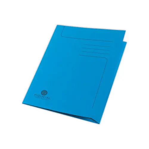 50 Chemises sous-dossier carte 2 rabats - Bleu - FIDUCIAL