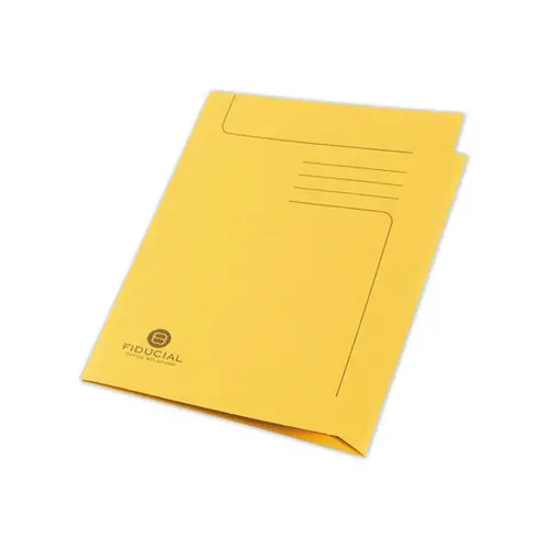 50 Chemises sous-dossier carte 2 rabats - Jaune - FIDUCIAL