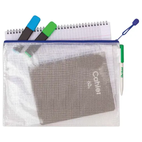 8 Pochettes souples armées zip - A4 - Coloris assortis - TARIFOLD