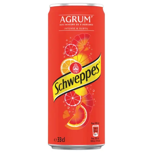 24 Canettes SCHWEPPES AGRUM - 33 cl