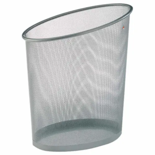 Corbeille &agrave; papier m&eacute;tal mesh 18L - gris - ALBA 