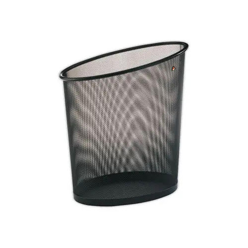 Corbeille à papier métal mesh - 18L - noir