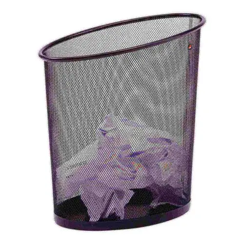 Corbeille à papier métal mesh - 18L - noir