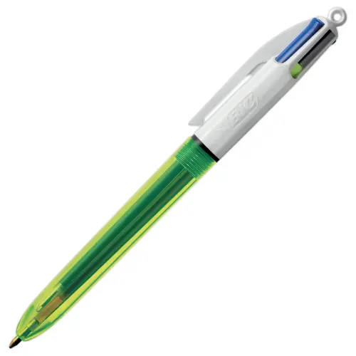 Stylo bille 4 couleurs + surligneur fluo intégré - BIC