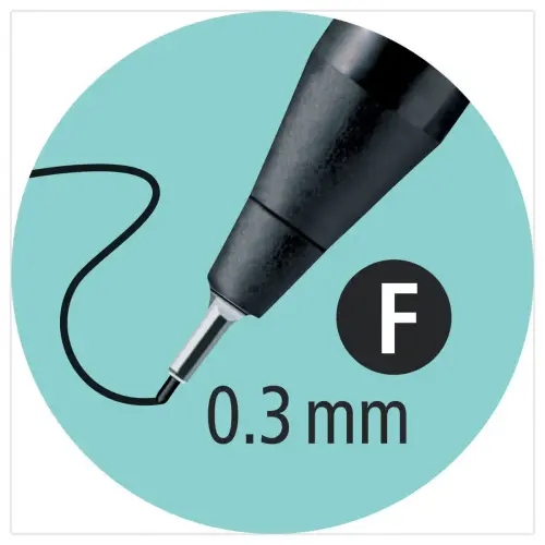 Stylo-feutre SENSOR F - Pointe fine - Noir - STABILO