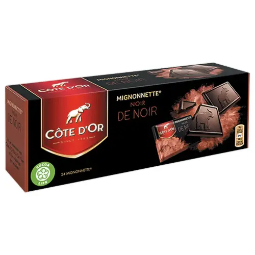 boîte de Mignonnettes "Noir de Noir" Côte d'Or 240gr