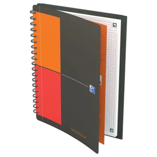 Cahier Meetingbook OXFORD International B5 5x5 160p avec chemise 