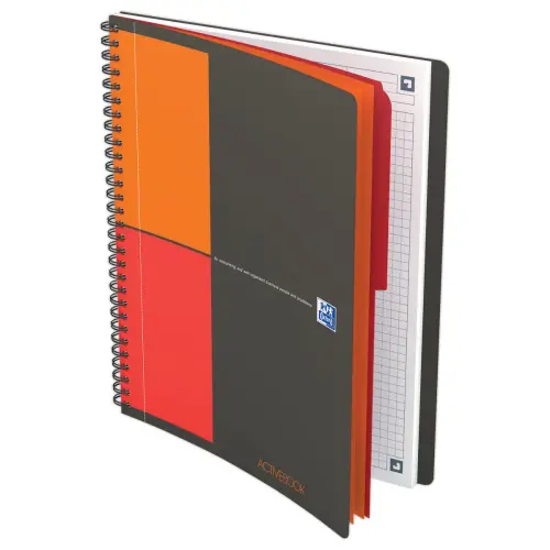 Cahier spirale B5 Activebook - 160 pages - 5x5 - OXFORD
