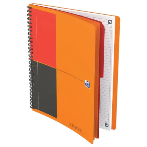 Cahier spirale B5 Activebook - 160 pages - Ligné - OXFORD