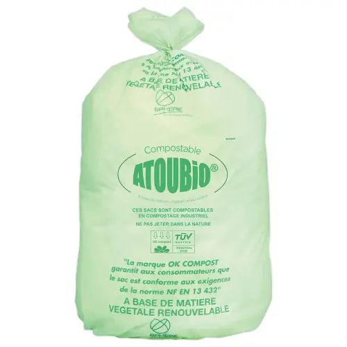 100 Sacs ATOUBIO pour déchets quotidiens 130L