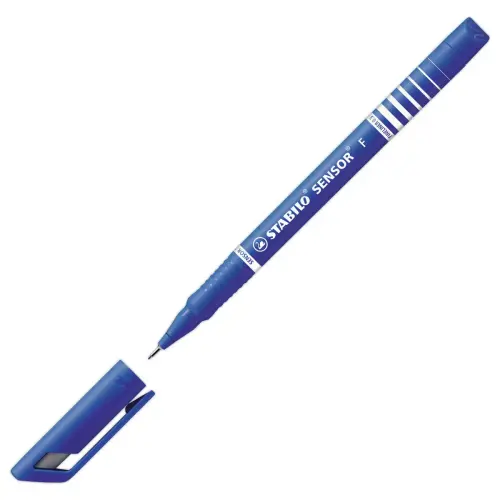 4 Stylos-feutres SENSOR F - Pointe fine - Encre &agrave; base d'eau - Coloris assortis - STABILO 